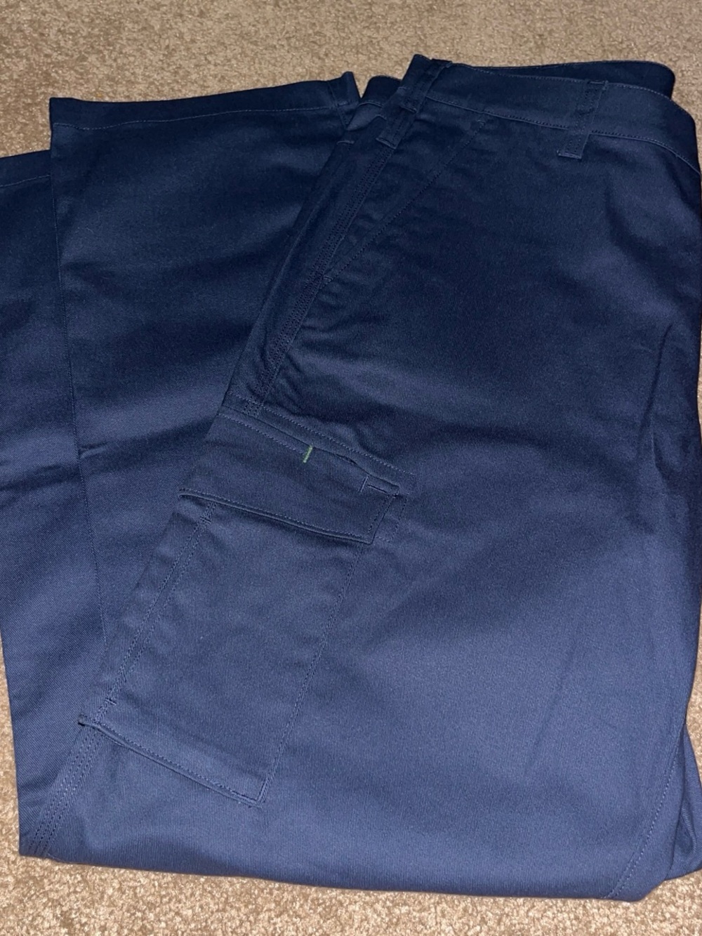 Men's Navy Cargo Work Pants - Durable Utility Trousers
